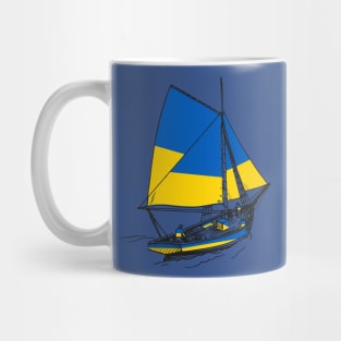 Ukraine Race of Battleship Stand with Ukraine Sailoring Ship To Support Ukraine Mug